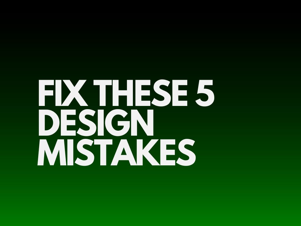 5 design mistakes for ecommerce website