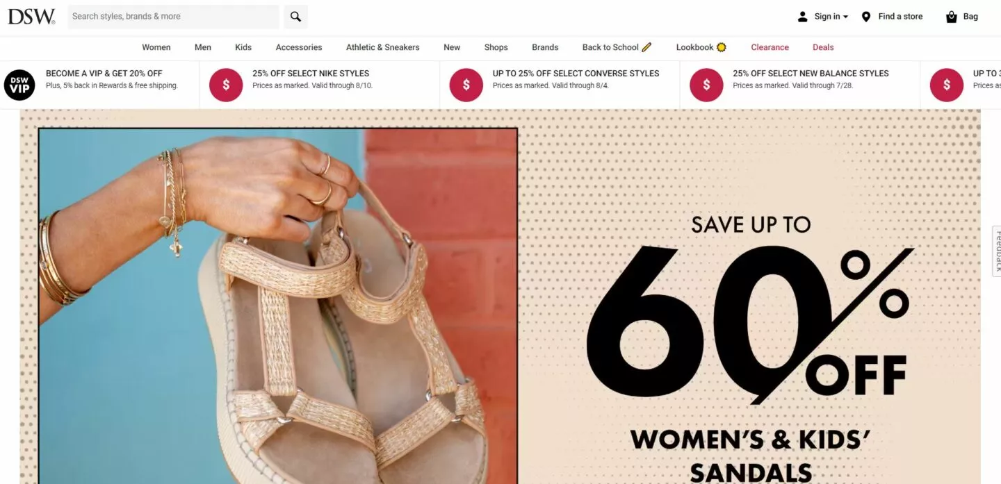 DSW-homepage
