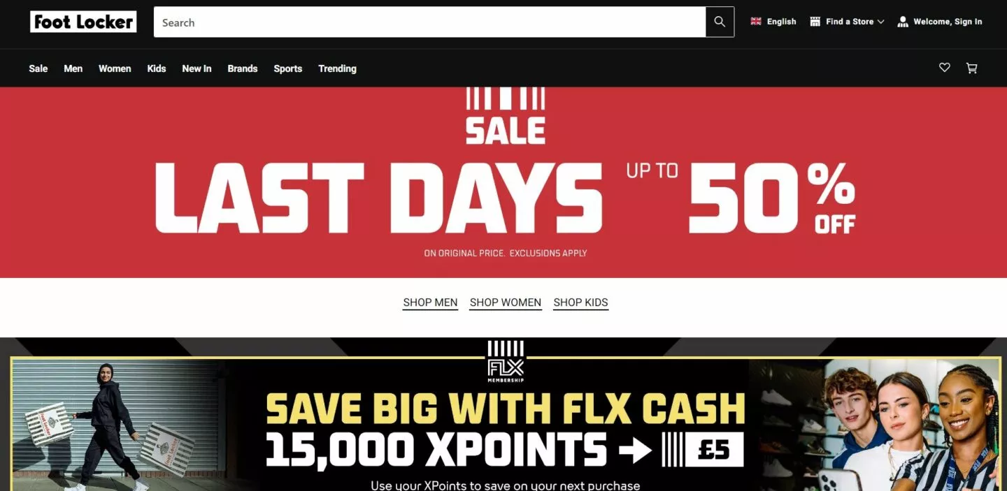 Foot-Locker-homepage