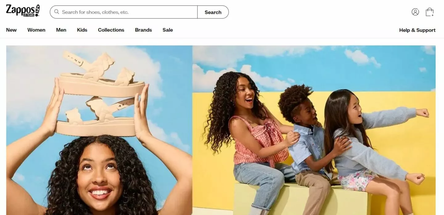 Zappos-homepage