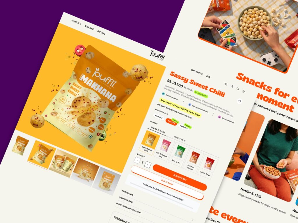 Website Design & Development for Snack Brand