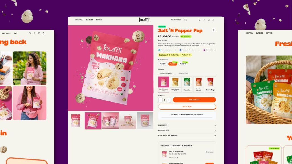 Website Design & Development for Snack Brand
