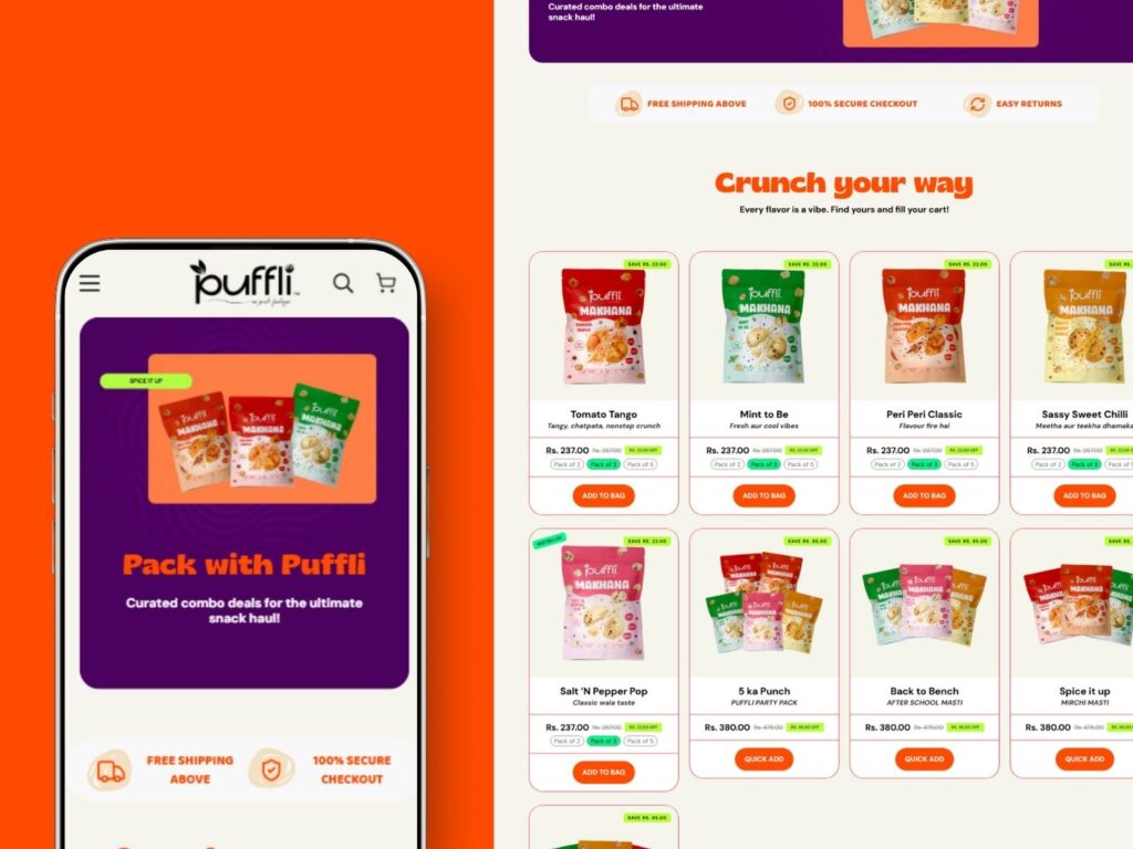 Website Design & Development for Snack Brand