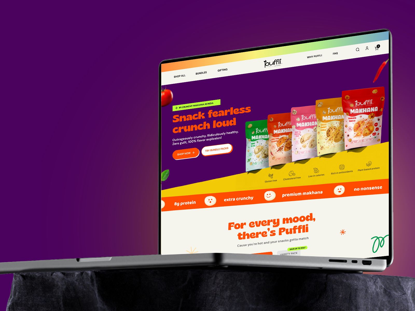 Website Design & Development for Snack Brand